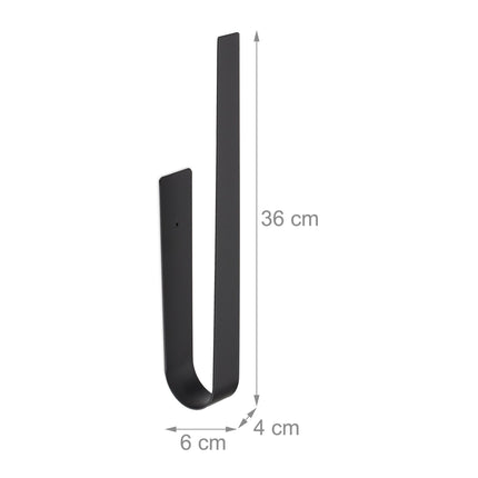 Porte-serviettes en acier inoxydable noir