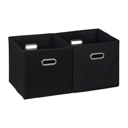 Black storage box in set of 2