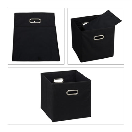 Black storage box in set of 2