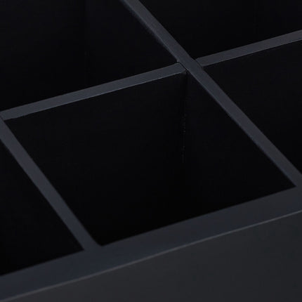 Schwarze Teebox mit 8 Fächern