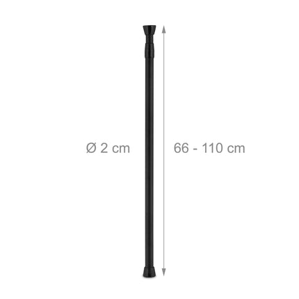 Black telescopic rod stainless steel