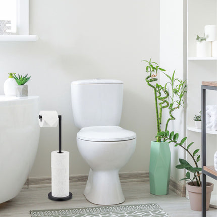 Black toilet paper holder