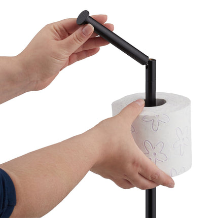 Black toilet paper holder