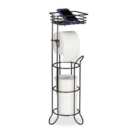 Porte-papier toilette noir sur pied