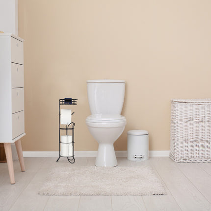 Porte-papier toilette noir sur pied