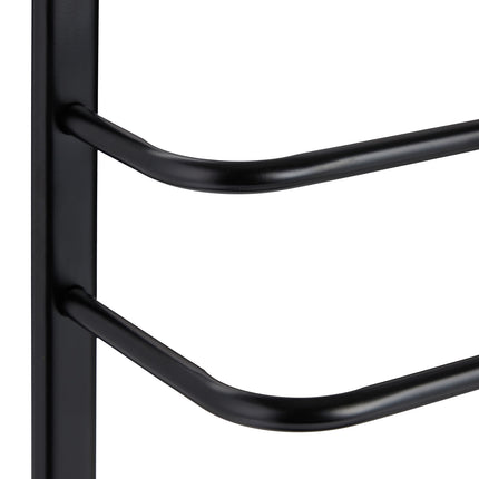 Black towel hanger with 3 bars