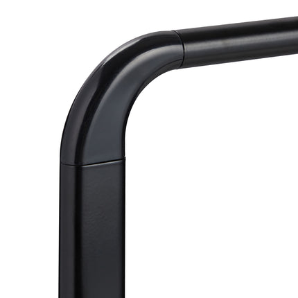 Black towel hanger with 3 bars