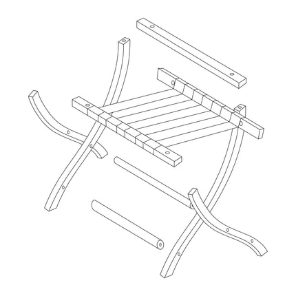 Schwarzer Kofferraumträger mit Wandschutz