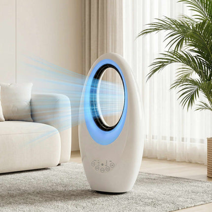 Bezlopatkový věžový ventilátor, tichý 36dB, oscilace 60, dálkové ovládání