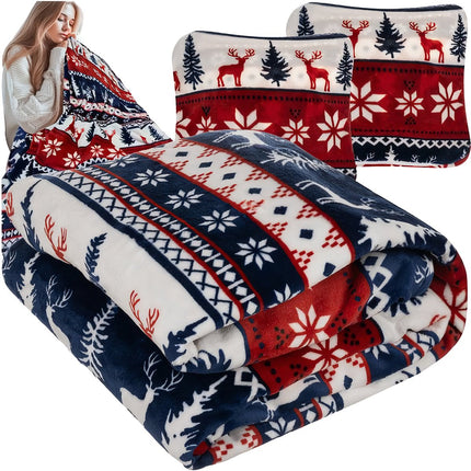 Couverture 1,6x2m + 2x taie d'oreiller Ruhhy 24825