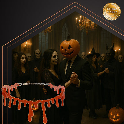 Bloody Halloween Choker Necklace, Adjustable Costume Accessory