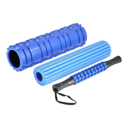 Blaues 3-in-1-Schaumstoffrollen-Set