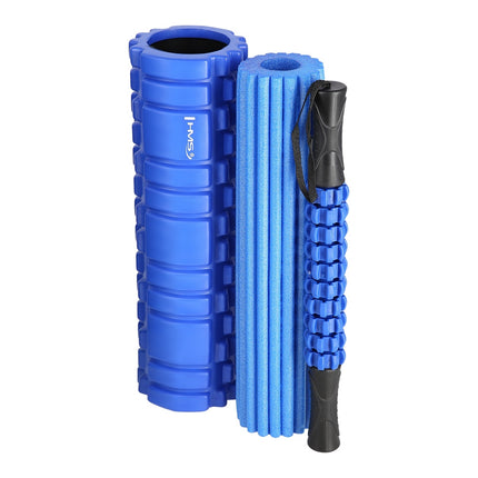 Blaues 3-in-1-Schaumstoffrollen-Set