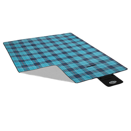 Blue Chequered Picnic Mat, 250x200 cm, PE Alu
