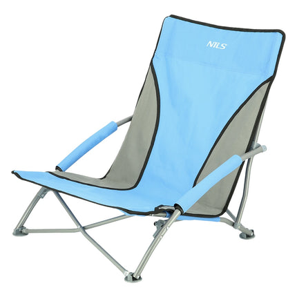 Blue Folding Beach Chair, Lightweight, Portable
