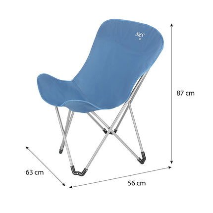 Blue Folding Camping Chair, Lightweight, Portable