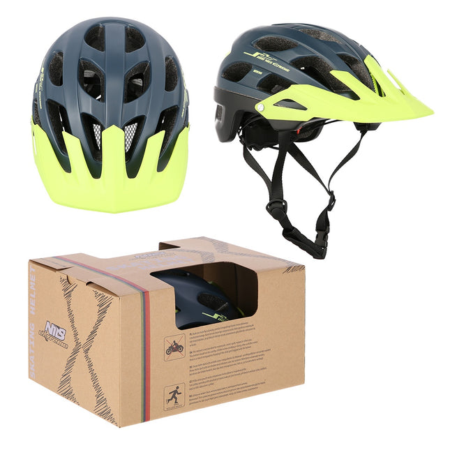 Blau-Grüner Fahrradhelm, Größe L (55-61cm)