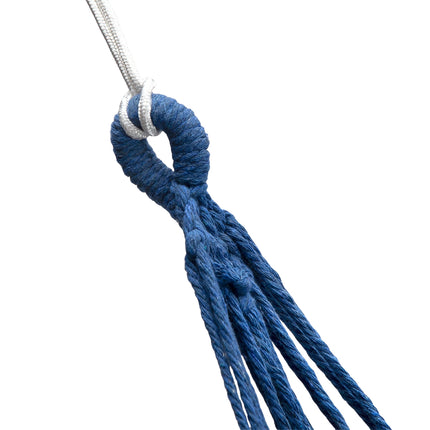 Blau-grüne Hängematte, 120 cm breit, Baumwoll-Polyester-Mischgewebe