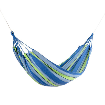 Blau-grüne Hängematte, 120 cm breit, Baumwoll-Polyester-Mischgewebe