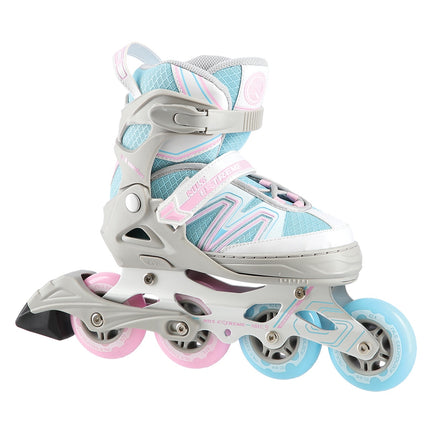 Blau-graue Inlineskates, Größe S, ABEC9 Kugellager