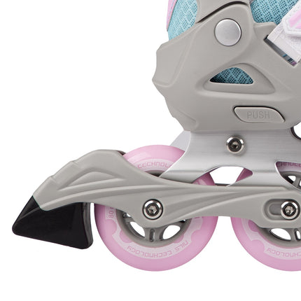 Blau-graue Inlineskates, Größe S, ABEC9 Kugellager