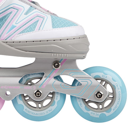 Blau-graue Inlineskates, Größe S, ABEC9 Kugellager