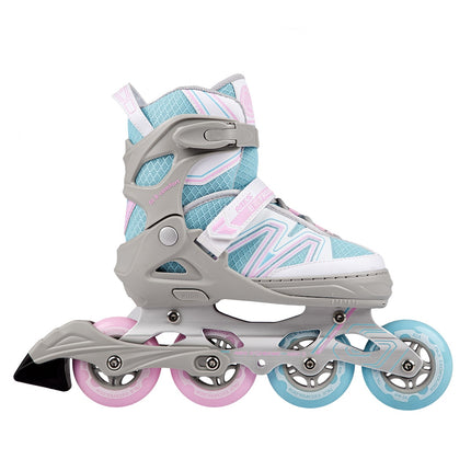 Blau-graue Inlineskates, Größe S, ABEC9 Kugellager