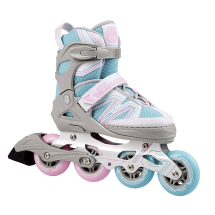 Blau-graue Inlineskates, Größe S, ABEC9 Kugellager