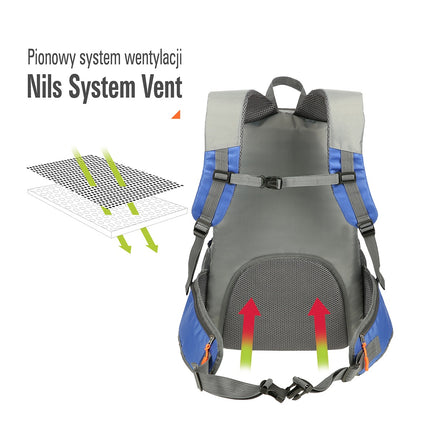 Blue Hiking Backpack, 30L Capacity, Lightweight