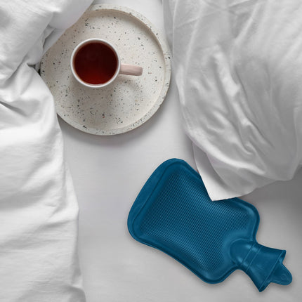 Blue Hot Water Bottle 1L – Leak-Proof, Pain Relief