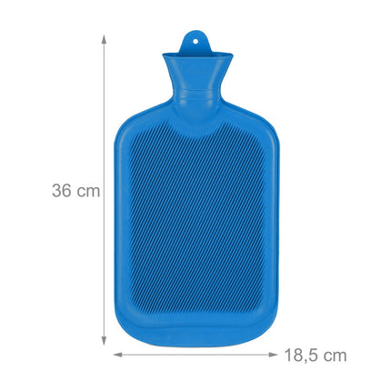 Blaue Wärmflasche 2L