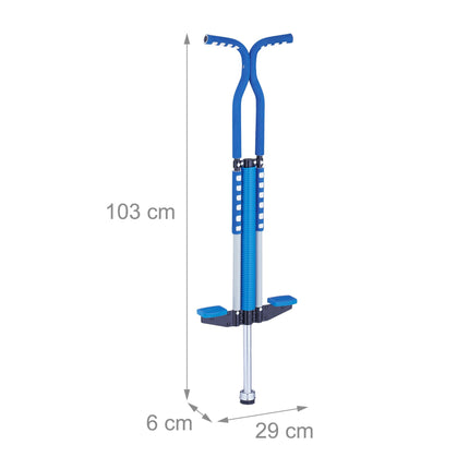 Blauer Pogo Stick für Kinder
