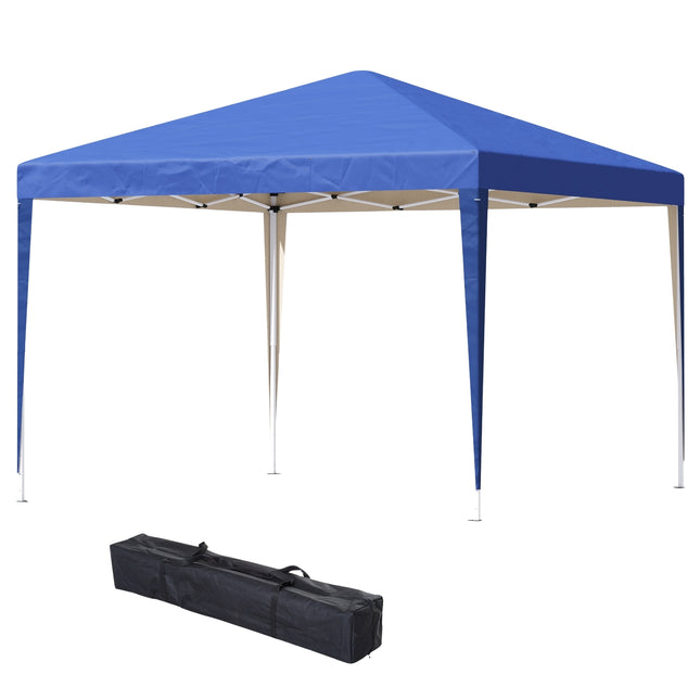 Blauer Pop-Up Pavillon, 3x3m, wasserabweisend & UV-Schutz