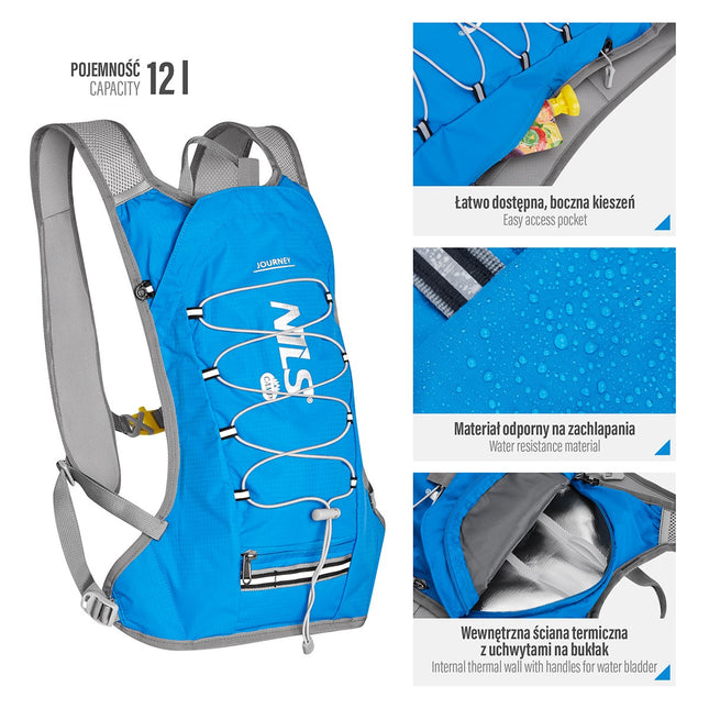 Blauwe hardlooprugzak, lichtgewicht, waterbestendig