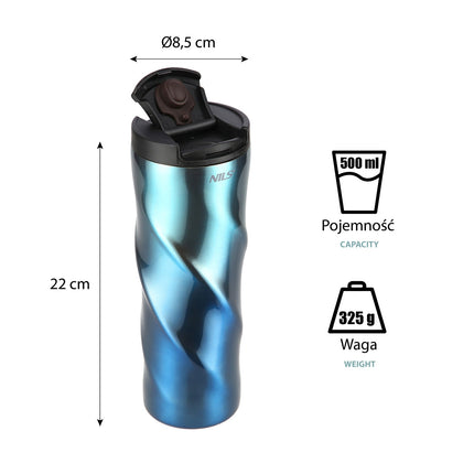 Blaue Thermotasse, 22 oz, isoliert