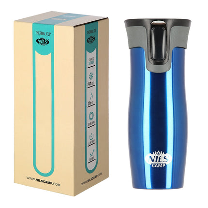 Blue Thermal Cup, 300ml, Insulated Stainless Steel