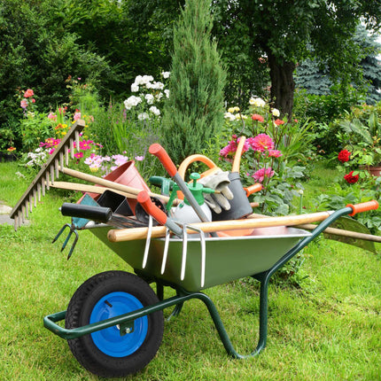Blue Wheelbarrow Wheel with Axle