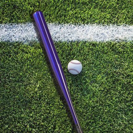 Blue aluminum baseball bat