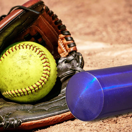 Blue aluminum baseball bat