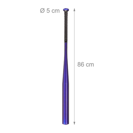 Blue aluminum baseball bat