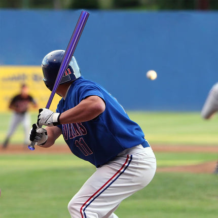 Blue aluminum baseball bat