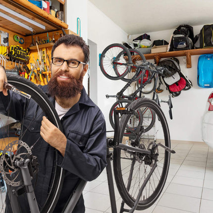 Lot de 2 supports muraux bleus pour vélo