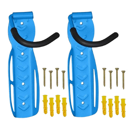Lot de 2 supports muraux bleus pour vélo