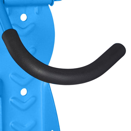 Lot de 2 supports muraux bleus pour vélo
