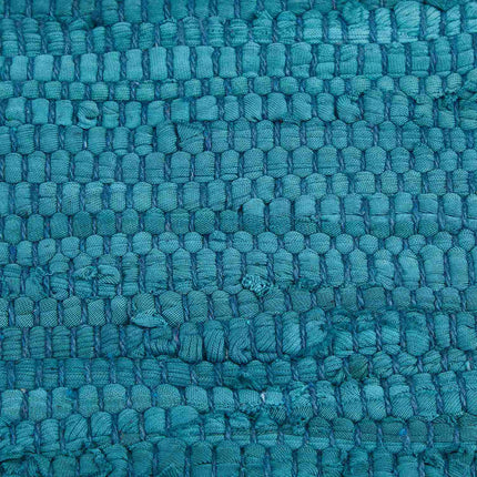 Blue cotton rag rug