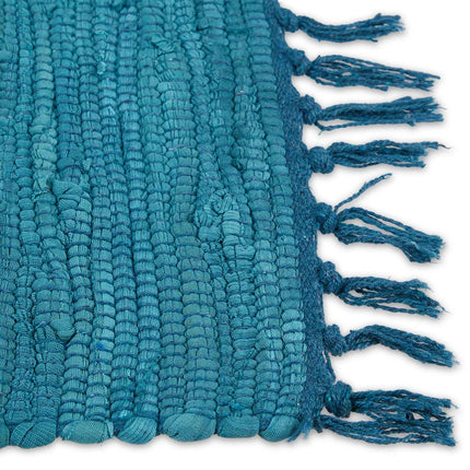 Blue cotton rag rug