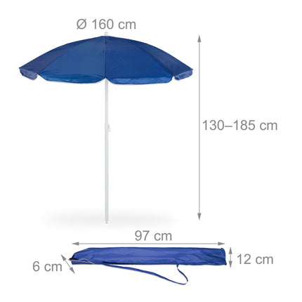 Blue parasol 160 cm