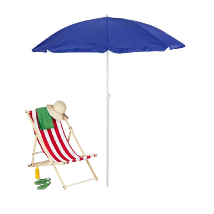 Blauer Sonnenschirm 160 cm