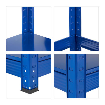 Blue strong metal shelves 5 levels