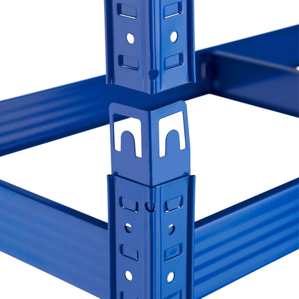 Blue strong metal shelves 5 levels